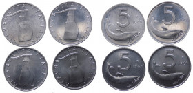 Repubblica Italiana - Monetazione in Lire (1946-2001) Lotto n.4 monete da 5 Lire "Delfino" 1966-1967-1968-1969
FDC
Spedizione in tutto il Mondo / Wo...