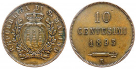 Repubblica di San Marino - 10 centesimi 1893, Pag. 371; Mont. 8, CU
BB
Spedizione solo in Italia / Shipping only in Italy