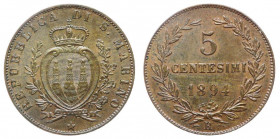 Repubblica di San Marino - 5 centesimi 1894, Pag. 379; Mont. 12, CU
alta conservazione
Spedizione solo in Italia / Shipping only in Italy