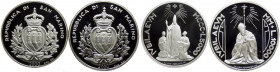 San Marino - Anno 2000 - Cofanetto contenente Dittico di due monete d'argento da 5000 e da 10000 Lire. "Giubileo Anno 2000" - Edizione Fondo Specchio....