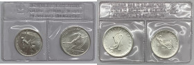 San Marino - Anno 1987 - Cofanetto contenente Dittico di due monete d'argento da 500 e da 1000 Lire. Monete celebrative delle Universiadi di Zagabria....