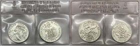 San Marino - Anno 1991 - Cofanetto contenente Dittico di due monete d'argento da 500 e da 1000 Lire. Monete celebrative della XXV Olimpiade - Edizione...