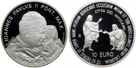 Città del Vaticano - Anno 2003 - Giovanni Paolo II (Karol Wojtyla) - Moneta Celebrativa in argento da 10 euro - XXV Anno di Pontificato di papa Giovan...