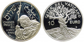 Città del Vaticano - Anno 2004 - Giovanni Paolo II (Karol Wojtyla) - Moneta Celebrativa in argento da 10 euro 2004 Giornata Mondiale della Pace - In c...