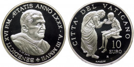 Città del Vaticano - Anno 2007 - Benedetto XVI (Joseph Aloisius Ratzinger) - Moneta Celebrativa in argento da 10 euro - LXXXI Giornata Missionaria Mon...