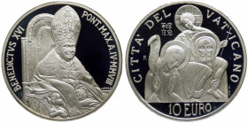 Città del Vaticano - Anno 2008 - Benedetto XVI (Joseph Aloisius Ratzinger) - Moneta Celebrativa in argento da 10 euro - XLI Giornata Mondiale della Pa...