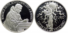 Città del Vaticano - Anno 2007 - Benedetto XVI (Joseph Aloisius Ratzinger) - Moneta Celebrativa in argento da 5 euro - XL Giornata Mondiale della Pace...