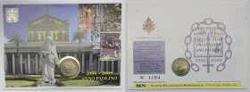 Città del Vaticano - monetazione in euro, Benedetto XVI, Ratzinger (2005-2013), busta primo giorno + moneta da 2 euro 2008 per l'Anno Paolino, Cu/Ni -...