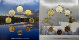Estonia - Repubblica d'Estonia (dal 1991) serie 2011 - composta da 8 valori - euro 2 - euro 1 - Cent 50 - Cent 20 - Cent 10 - Cent 5 - Cent 2 - Cent 1...