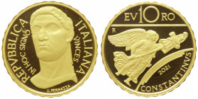 Repubblica Italiana (dal 1946) - monetazione in euro, 10 euro commemorativo della serie "imperatori romani" raffigurante Costantino; AV
FS
Spedizion...