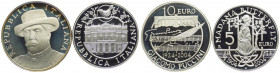 Italia - dittico di monete d'Argento 2004 da 5 e 10 euro - Omaggio a Giacomo Puccini - Versione Fondo Specchio - in cofanetto originale e scatola
FS...