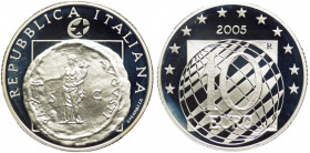 Italia - Moneta Celebrativa da 10 euro 2003 - Pace e Libertà in europa - Versione Fondo Specchio - Ag. - in cofanetto originale e scatola - Ag.
FS
S...
