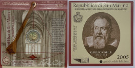 San Marino - divisionale in euro - anno 2005 contenente moneta commemorrativa da due euro Galileo Galilei in folder originale.
FDC
Spedizione in tut...