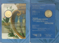 San Marino - divisionale in euro - anno 2009 contenente moneta celebrativa da due euro - Anno europeo della Creatività e della Innovazoine.
FDC
Sped...