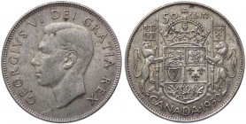 Canada - Re Giorgio VI (1937-1952) 50 Cents 1950 - KM#45 - Ag
mBB
Spedizione solo in Italia / Shipping only in Italy