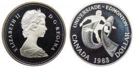 Canada - Elisabetta II (dal 1952), dollaro "Universiadi di Edmonton", 1983, KM# 138, AR, FS in confezione originale
FS
Spedizione in tutto il Mondo ...