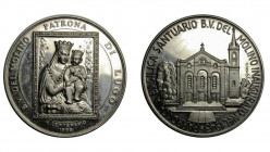 Italia - Lugo - medaglia per il V centenario della B.V. del Molino, 1996 – D/ B V DEL MOLINO PATRONA DI LUGO V CENTENARIO 1996, Beata vergine di Lugo ...