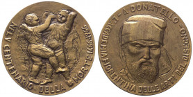Medaglia - Nel V centenario della morte 1466-1966 - Emessa a nome di Donatello dall'Accademia Fiorentina delle Arti del Disegno - 1966 Opus Veroi - Ae...