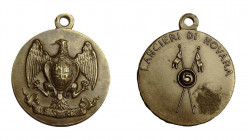 regno d'italia - medaglietta dei Lancieri di Novara – R/ LANCIERI DI NOVARA "5" tra due vessilli incrociati - Ae - mm 24 gr 4,99 
qFDC
Spedizione so...