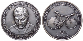 Medaglia - La fantastica bicicletta del record - Kmh.51,151 - Francesco Moser - Recordman dell'ora - Città del Messico 23 Gennaio 1984 - Ag .925 - gr....