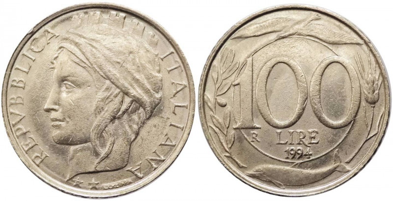 100 lire 1994 tipo Italia turrita - " asse del R/ di 150°" - Ni
qSPL
Spedizion...