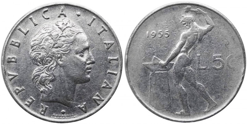 50 lire 1955 tipo Vulcano - "manca la R al R/" - Attardi manca - Ac 
BB
Spediz...