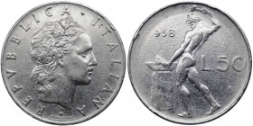 50 lire 1958 tipo Vulcano - "manca 1 della data" - Attardi J13a - molto raro (RR) - Ac 
BB/MB
Spedizione in tutto il Mondo / Worldwide shipping