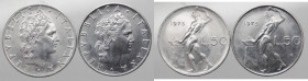 Lotto di 2 monete da 50 lire 1975 tipo Vulcano du cui una con "7 ad uncino e 5 lungo" e una con cifre sottili - non comune (NC) - Ac
FDC
Spedizione ...