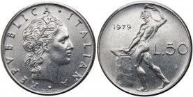 50 lire 1979 tipo Vulcano - "asse del R/ ruotato di 45°" - Attardi JAS34b - non comune (NC) - Ac
SPL
Spedizione in tutto il Mondo / Worldwide shippi...