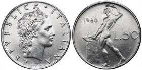 50 lire 1980 tipo Vulcano - "asse del R/ capovolto 180°" - Attardi manca - raro (R) - Ac
BB
Spedizione in tutto il Mondo / Worldwide shipping