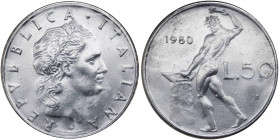 50 lire 1980 tipo Vulcano - "asse del R/ ruotato 45°" - Attardi J35b - non comune (NC) - Ac 
SPL
Spedizione in tutto il Mondo / Worldwide shipping