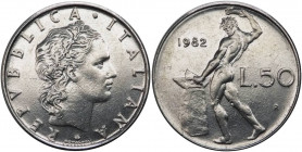 50 lire 1982 tipo Vulcano - "asse del R/ ruotato di 90°" - Attardi JAS32d - raro (R) - Ac
SPL
Spedizione in tutto il Mondo / Worldwide shipping