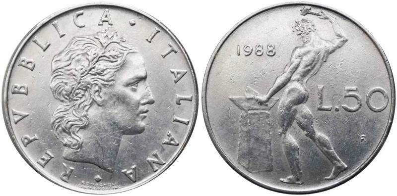 50 lire 1988 tipo Vulcano - "data grande" - non comune (NC) - Ac 
qFDC
Spedizi...