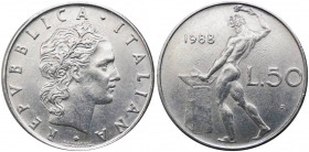 50 lire 1988 tipo Vulcano - "data grande" - non comune (NC) - Ac 
qFDC
Spedizione in tutto il Mondo / Worldwide shipping