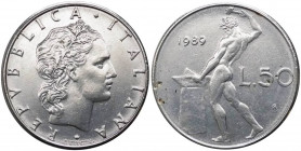 50 lire 1989 tipo Vulcano - "asse del R/ di 180°" - Attardi JAS49n - raro (R) - Ac
BB
Spedizione in tutto il Mondo / Worldwide shipping