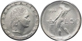 50 lire 1990 tipo Vulcano modulo ridotto - "manca segno di zecca R e 1 della data evanescente, manca rombo" - Ac
qFDC
Spedizione in tutto il Mondo /...