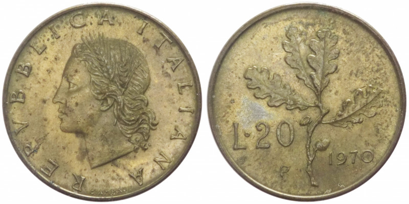 20 lire 1970 tipo ramo di quercia - "P anzichè R" - Ba 
FDC
Spedizione in tutt...