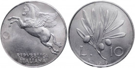 Monetazione in lire - 10 lire 1949 "C/ Legenda invertita" - D/ REPVBBLICA ITALIANA, pegaso, R/ ramo d ulivo - Attardi manca - IT - R (raro)
FDC
Sped...