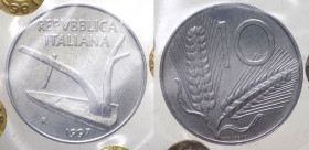 Monetazione in Lire (1946-2001) 10 Lire "Spiga" 1997 R/Spighe Lunghe - Gig.272a - NC - Periziata Gaudenzi FDC -
FDC
Spedizione in tutto il Mondo / W...