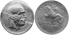 Vittorio Emanuele III (1900-1943) - Johnson prova del 2 lire 1928 - gr 4,26 Ø mm 29,50 Mont. prove 726 - molto raro (RR) - Al - segno obliquo al D/ do...