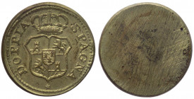 Peso Monetale della Doppia di Spagna - D/ DOPPIA - SPAGNA, Stemma coronato con le armi di Castilla e di Leon - R/ Liscio - Ottone - gr.13,48
FDC
Spe...