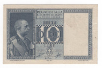 Regno d'Italia - Vittorio Emanuele III (Periodo fascista) 10 Lire 1944 anno XXII - N° 0704
qSPL
Spedizione solo in Italia / Shipping only in Italy