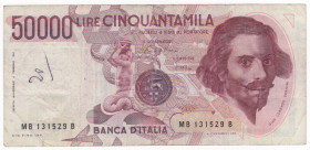 Repubblica italiana - 50000 Lire "Lorenzo Bernini" 1985 - I° Tipo - scritte
BB
Spedizione in tutto il Mondo / Worldwide shipping