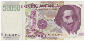 Repubblica italiana - 50000 Lire "Gian Lorenzo Bernini" 1999 - II° Tipo - Serie sostitutiva - XE 041244 A - RARO (R)
qSPL
Spedizione in tutto il Mon...