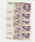 Lotto n.5 banconote consecutive 50000 lire Bernini II° tipo - Serie B
FDS
Spedizione in tutto il Mondo / Worldwide shipping