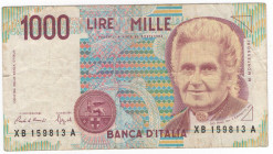 Repubblica italiana - 1000 Lire "Maria Montessori" 1991 - Serie Sostitutiva - XB 159813 A - RARA
BB
Spedizione in tutto il Mondo / Worldwide shippin...