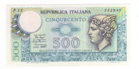 Repubblica italiana - 500 Lire "Mercurio" 02/04/1979 - Ruggiero, Impallomeni, Betti - N° P35 532845 - Gig. BS 26C
FDS
Spedizione in tutto il Mondo /...