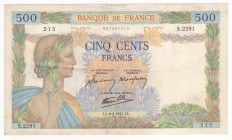 Francia - Banca di Francia - 500 Francs 1941 "La Paix" - N°S.2291 - P95b - Pieghe
qSPL
Spedizione solo in Italia / Shipping only in Italy