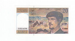 Banca di Francia - 20 Franchi 1990 - Serie F.028 n°332436 - Pick#151d
FDS
Spedizione in tutto il Mondo / Worldwide shipping