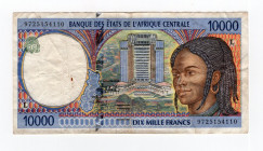 Stati dell'Africa Occidentale - Gabon - Banca degli Stati dell'Africa Centrale (dal 1973) 10000 Franchi - P# 406L - strappi e macchie
qBB
Spedizione...